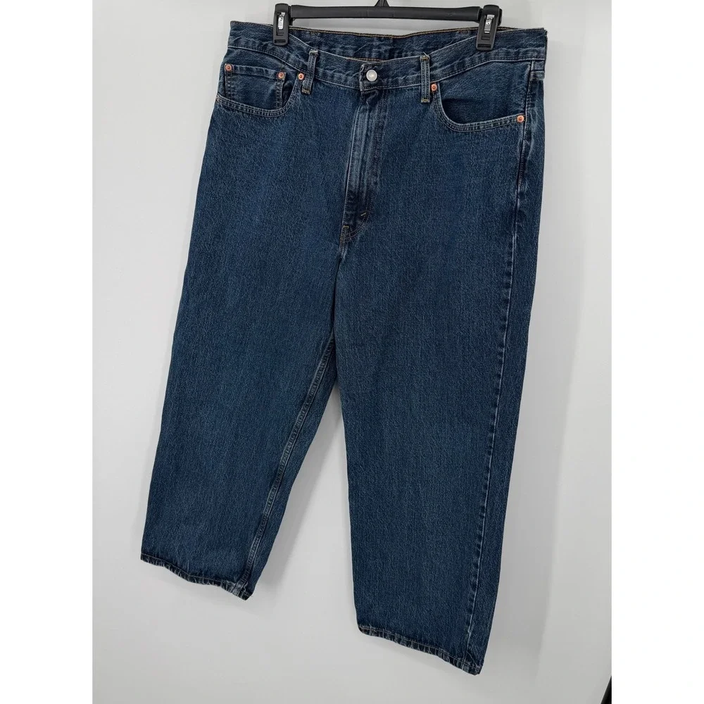 Levis 578 Loose Fit Jeans Mens 40x29 Dark Wash Baggy Wide Leg Denim Blue